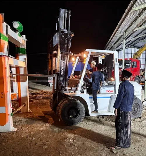東南アジア インドネシア顧客自動軽量ブロック生産ラインプロジェクト